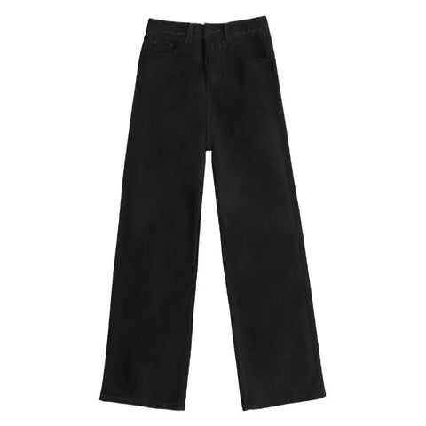 Women's American Style Wide-Leg Jeans with Pockets