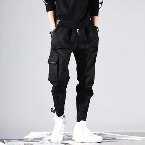 Velcro Strap Loose Casual Cargo Pants