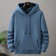 Plus Size Solid Color Fleece Hoodie for Men 12XL
