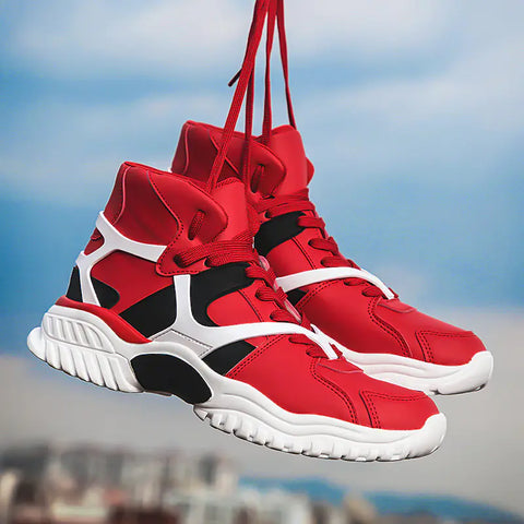 Men's High-Top Sneakers - Hip Hop Casual Style