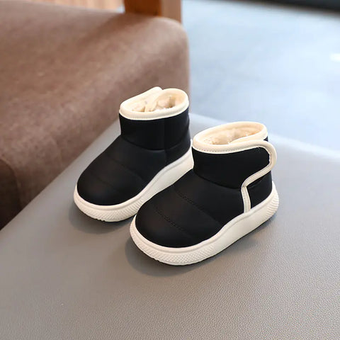 Winter Solid Color Children's Plus Velvet Snow Boots