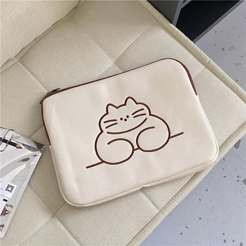 Cute Embroidered Animal Tablet Protective Sleeve Bag