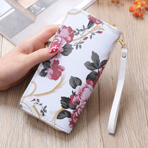 Women's Long Clutch Wallet with Phone Compartment