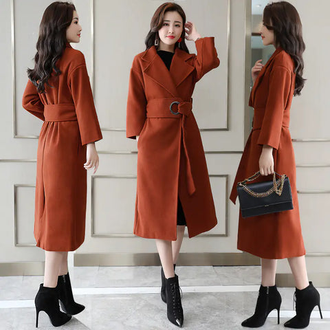 Long Sleeve Wool Coat