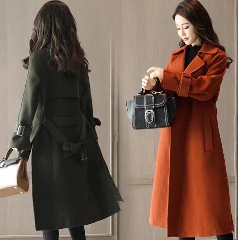 Long Sleeve Wool Coat