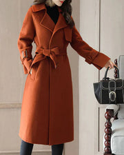 Long Sleeve Wool Coat