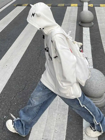 Women's American Style Wide-Leg Jeans with Pockets