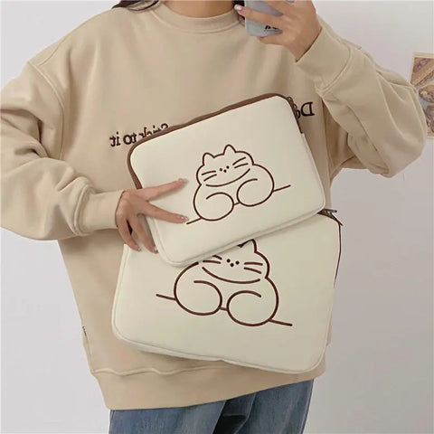 Cute Embroidered Animal Tablet Protective Sleeve Bag