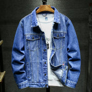 Men's Slim Fit Korean Style Denim Jacket for Teens