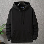 Plus Size Solid Color Fleece Hoodie for Men 12XL