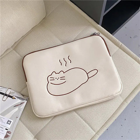 Cute Embroidered Animal Tablet Protective Sleeve Bag
