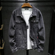 Men's Slim Fit Korean Style Denim Jacket for Teens