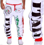 Men's Casual Sports Pants with Italian Flag Print