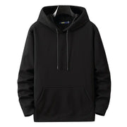Plus Size Solid Color Fleece Hoodie for Men 12XL